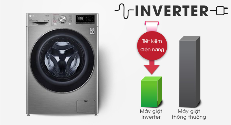 Máy giặt sấy LG inverter 9 kg FV1409G4V