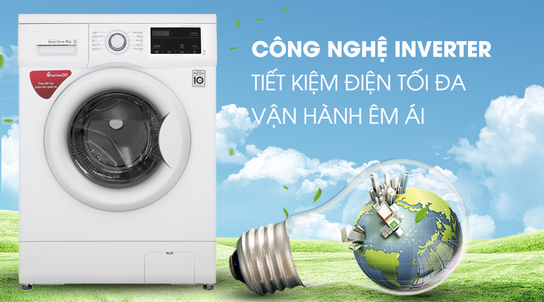 Máy giặt LG 9 kg inverter FM1209N6W