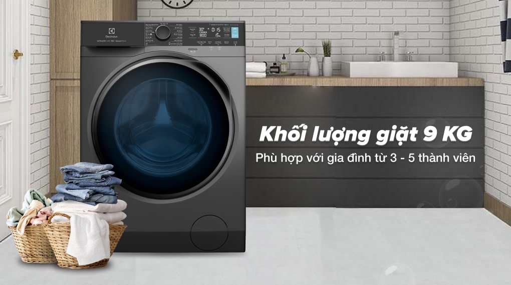 Máy giặt Electrolux EWF9042R7SB inverter 9 kg - Thế Giới Máy Giặt