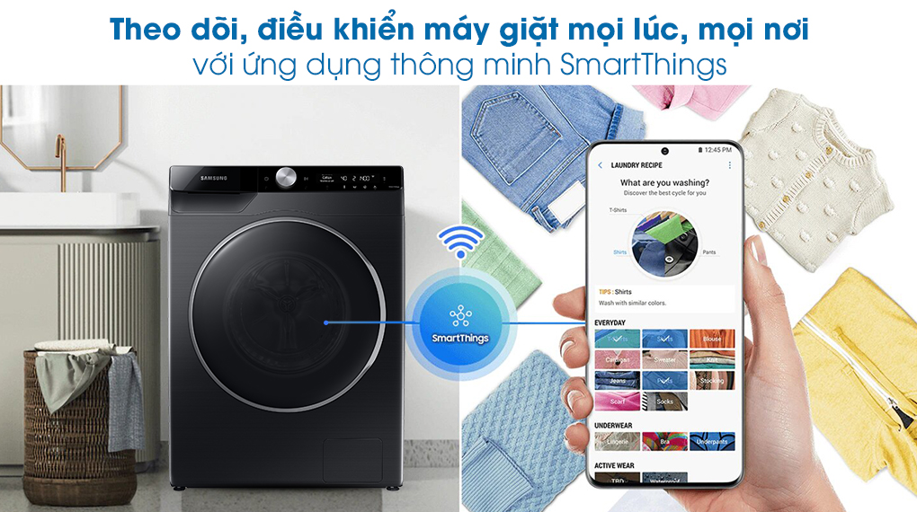 Máy giặt Samsung WW90TP44DSB/SV inverter 9kg - Thế Giới Máy Giặt