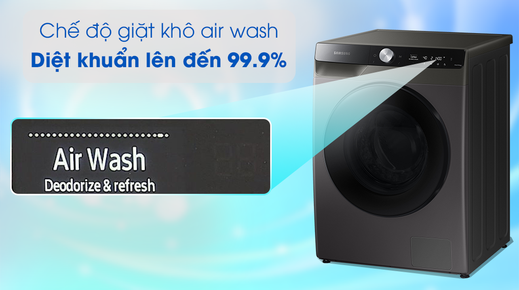 Máy giặt sấy Samsung WD11T734DBX/SV inverter giặt 11kg Sấy 7kg - Thế Giới Máy Giặt