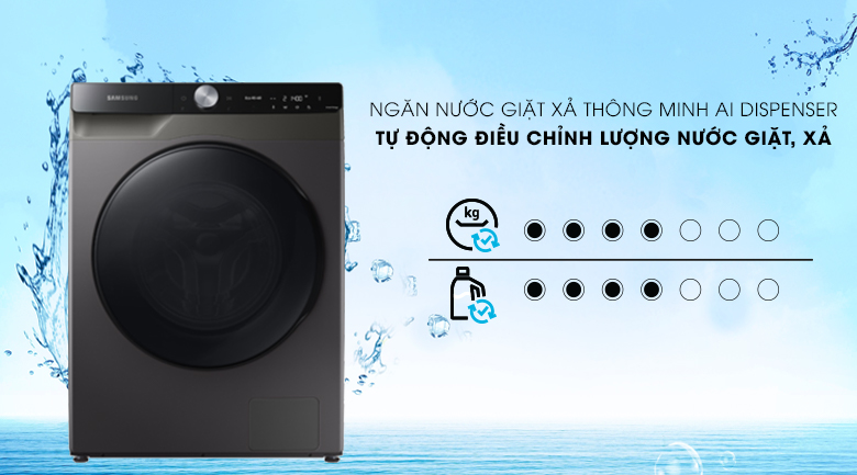 Máy giặt sấy Samsung WD14TP44DSB/SV inverter giặt 14kg sấy 8kg - Thế Giới Máy Giặt