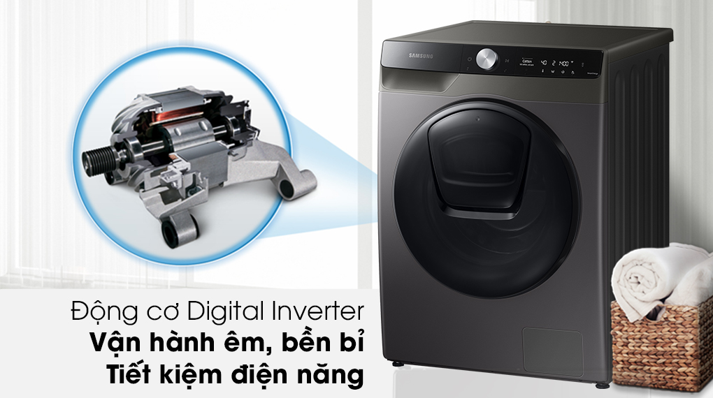 Máy giặt sấy Samsung WD95T754DBX/SV inverter giặt 9.5kg sấy 6kg - Thế Giới Máy Giặt