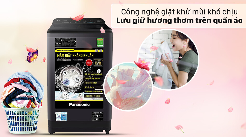 Máy giặt – Giữ hương thơm bền lâu với chế độ giặt khử mùi hiệu quả