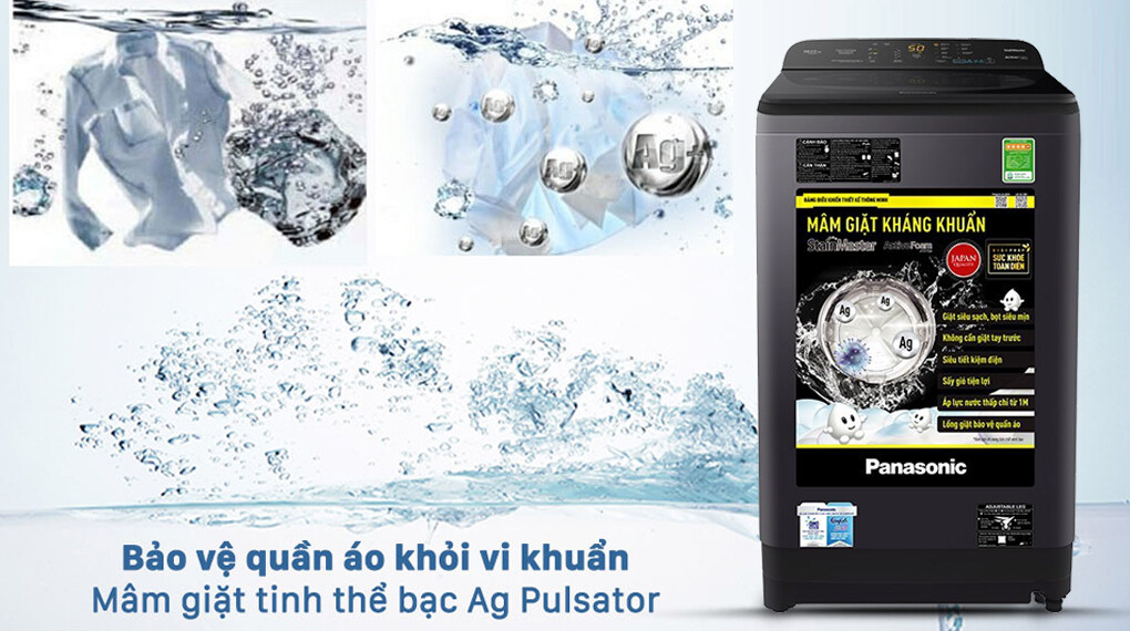 Máy giặt Panasonic – Bảo vệ quần áo và làn da nhờ công nghệ kháng khuẩn Ag+ hiện đại