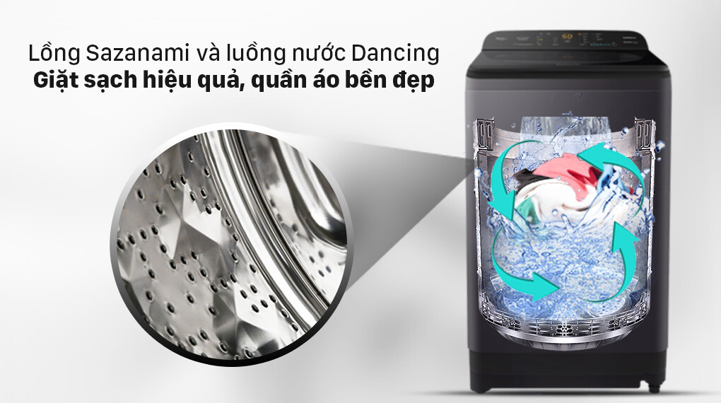 Máy giặt Panasonic NA-F100A9BRV giá rẻ – Bền bỉ, giặt sạch tối ưu và bảo vệ quần áo hiệu quả