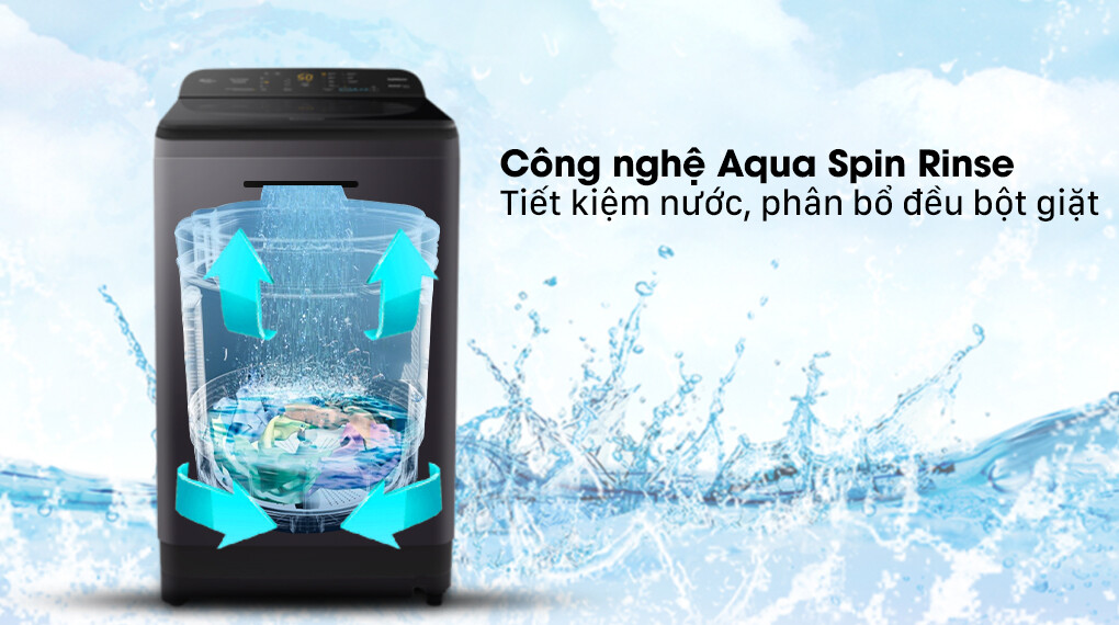 Máy giặt Panasonic 10kg – Giặt sạch tối ưu, tiết kiệm điện nước với công nghệ Aqua Spin Rinse
