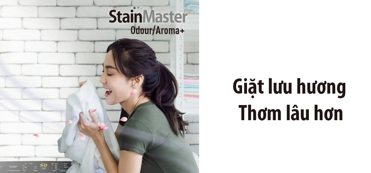 Máy giặt Panasonic giá rẻ với chế độ giặt lưu hương Odour/Aroma+
