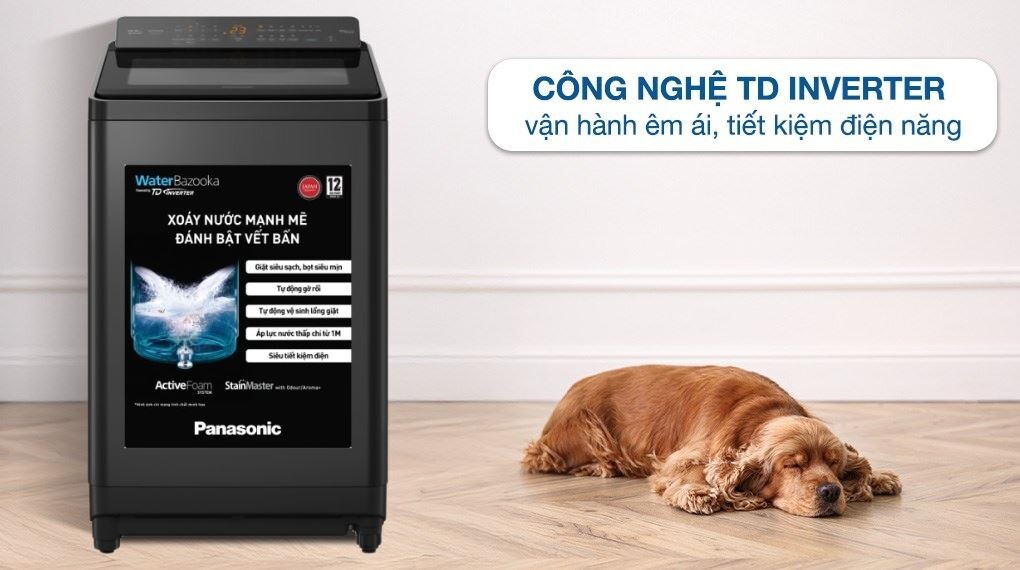 Máy giặt Panasonic NA-FD125X3BV giá rẻ – Tiết kiệm điện, vận hành êm ái với công nghệ TD Inverter