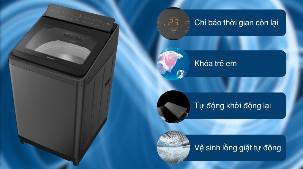 Máy giặt Panasonic giá rẻ – Tiết kiệm điện, vận hành êm ái với công nghệ TD Inverter