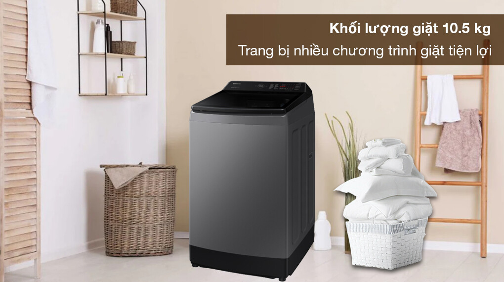 Máy giặt Samsung WA10CG5745BDSV – Giặt nhanh, hiệu quả cho gia đình đông người
