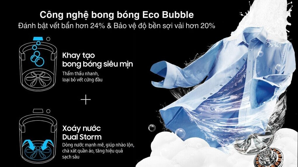 Máy giặt Samsung WA10CG5745BDSV giá rẻ – Giặt sạch sâu, bảo vệ sợi vải tối ưu