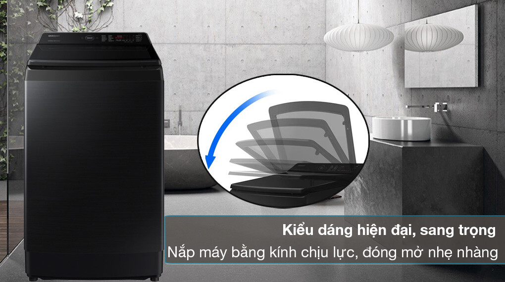 Máy giặt Samsung WA12CG5745BVSV inverter 12kg – Thiết kế bền đẹp, tiện lợi