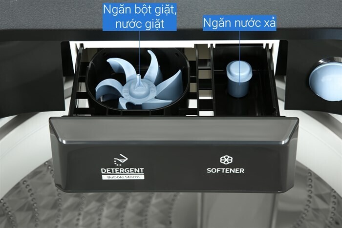 Máy giặt Samsung WA12CG5886BVSV – Giặt sạch vượt trội, không lo cặn bột giặt