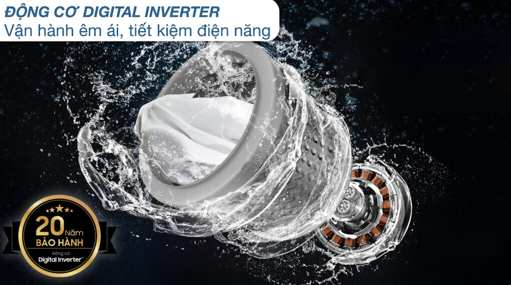 Máy giặt Samsung – Tiết kiệm điện năng, vận hành êm ái vượt trội