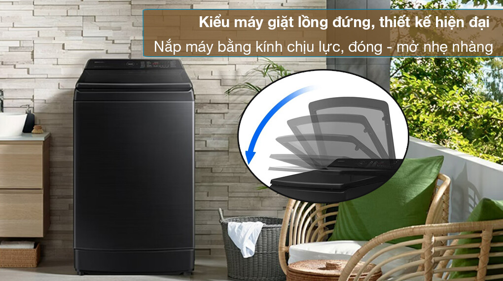 Máy giặt Samsung WA14CG5745BVSV inverter 14 kg – Thiết kế tinh tế, độ bền vượt trội
