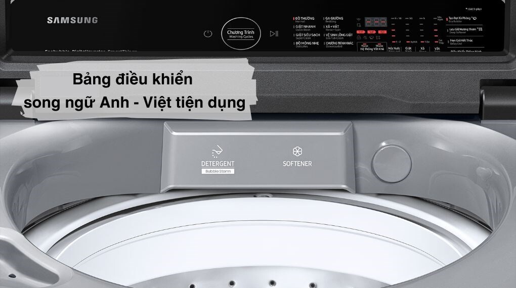 Máy giặt Samsung WA17CG6442BDSV inverter 17 kg – Thiết kế sang trọng, hiện đại