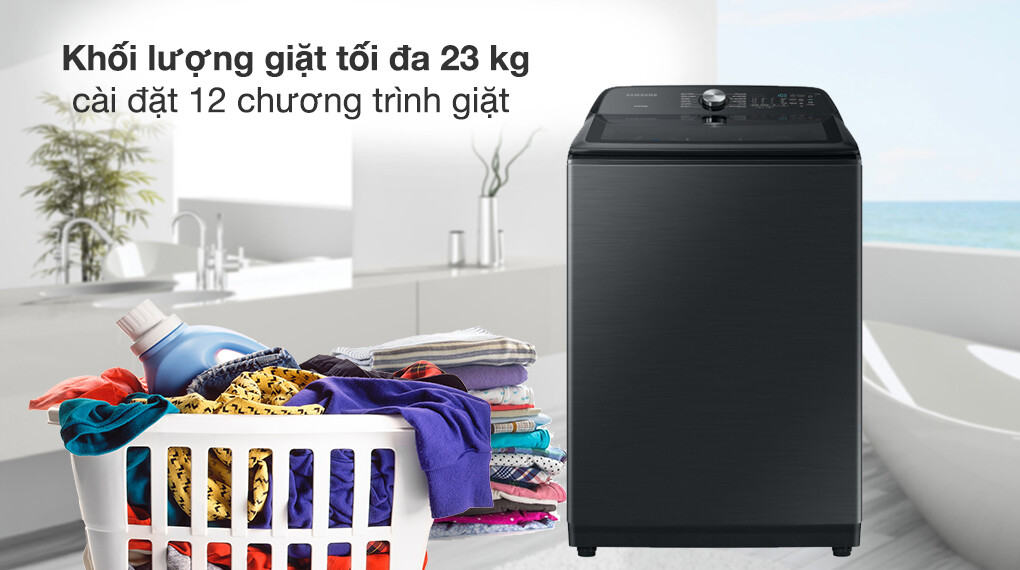 Máy giặt Samsung WA23A8377GV/SV – Khối lượng lớn, đa chương trình tiện ích