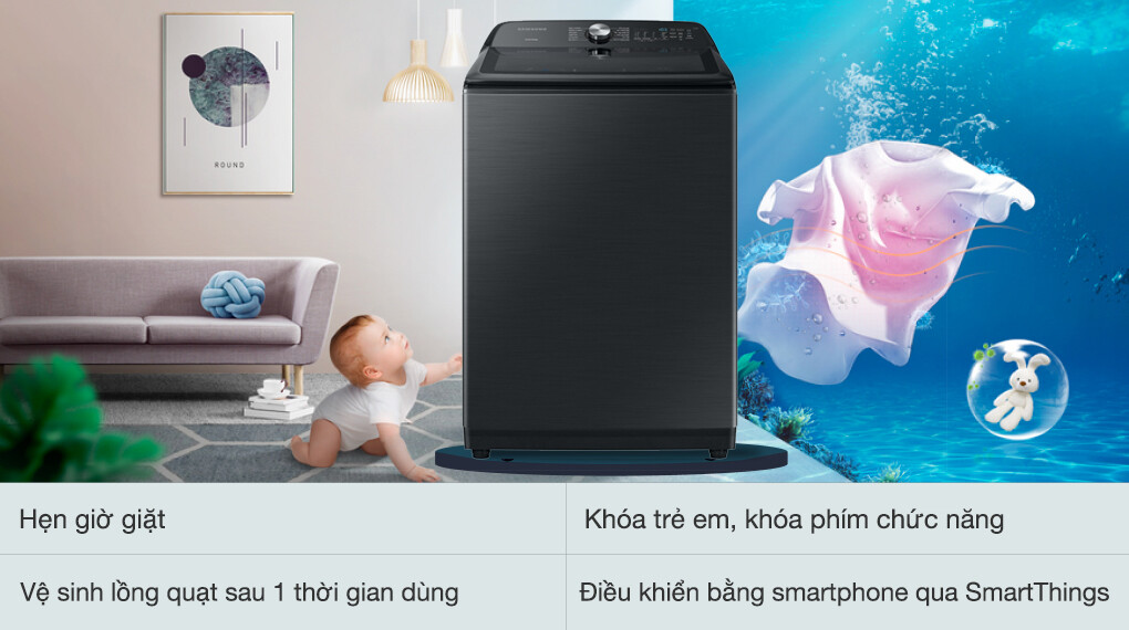 Máy giặt Samsung giá rẻ – Tiện ích thông minh, dễ sử dụng