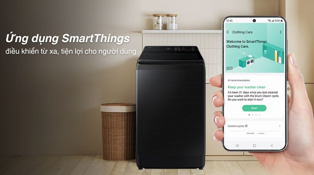 Máy giặt Samsung WA80F13S5BSV giá rẻ - Tiện ích thông minh, sử dụng linh hoạt