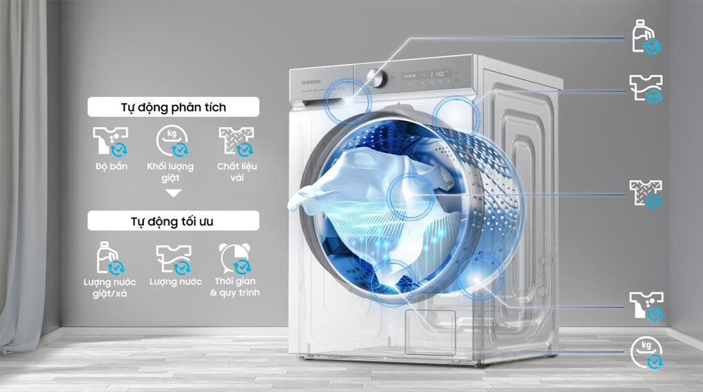 Máy giặt Samsung WW11CGP44DSHSV giá rẻ – Tiết kiệm nước giặt, điện năng và thời gian