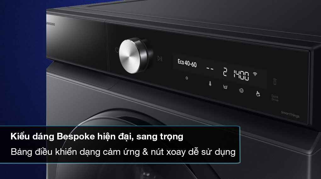Máy giặt Samsung WW12CB944DGBSV inverter 12kg – Thiết kế hiện đại, vận hành thông minh