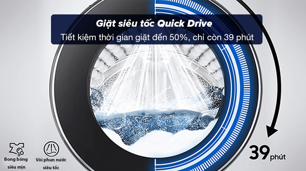 Máy giặt Samsung WW12CB944DGBSV – Khối lượng lớn, đa dạng chương trình giặt