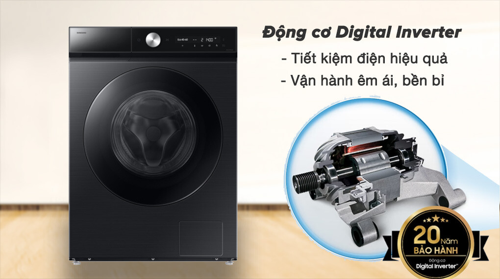 Máy giặt Samsung giá rẻ tiết kiệm điện, vận hành êm ái