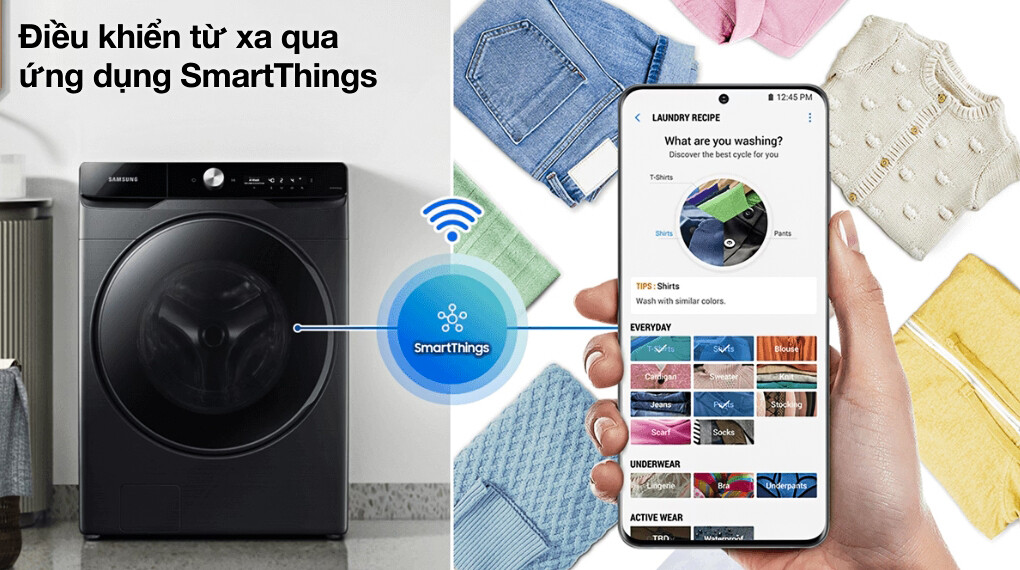 Máy giặt Samsung WW12CG604DLBSV giá rẻ – Tiện ích thông minh, tối ưu trải nghiệm giặt giũ