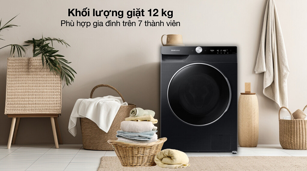 Máy giặt Samsung WW12CGP44DSBSV – Đáp ứng tối ưu nhu cầu giặt giũ cho gia đình đông người