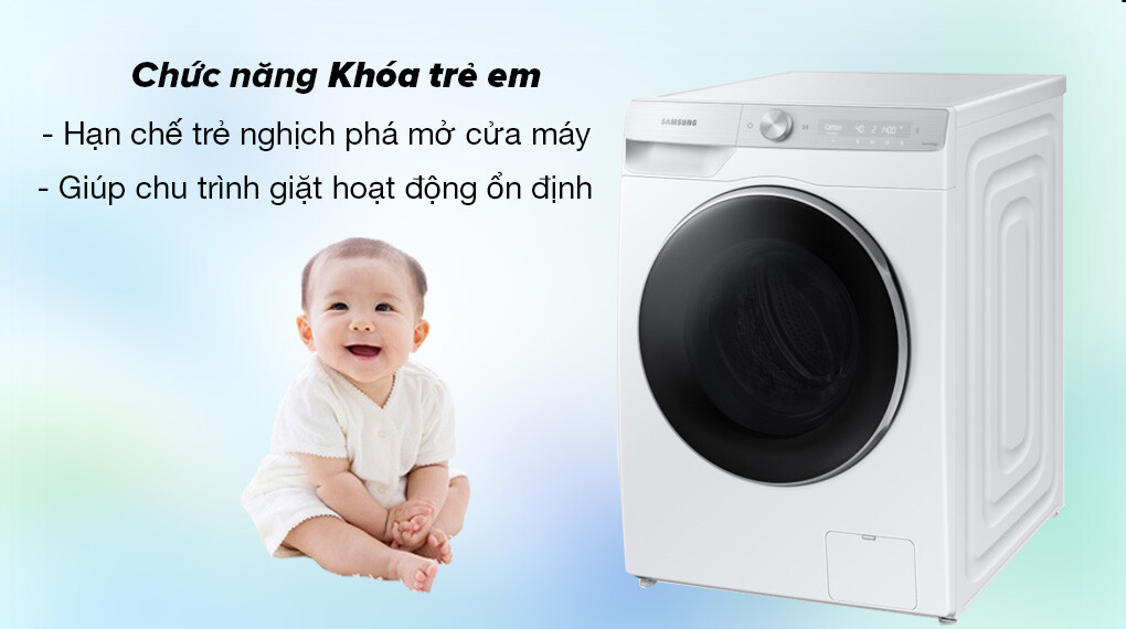 Máy giặt Samsung 12kg giá rẻ – Tiện ích thông minh, an toàn cho cả gia đình