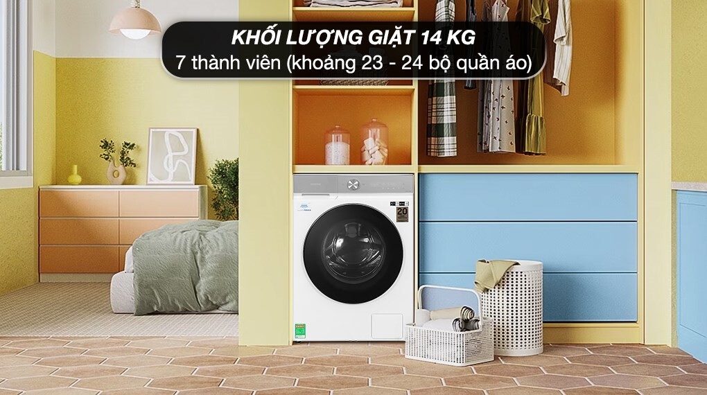 Máy giặt Samsung WW14BB944DGHSV – Khối lượng giặt lớn, đa dạng chương trình