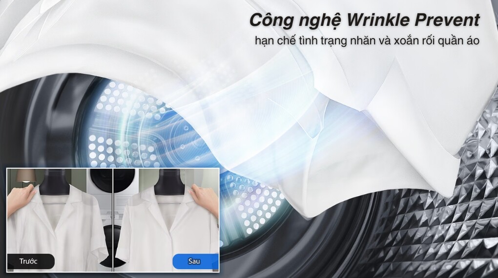Máy sấy quần áo – Bảo vệ sợi vải, hạn chế nhăn nhúm hiệu quả