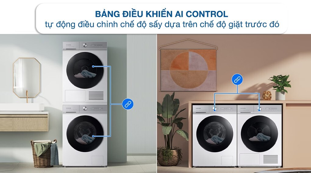 Máy sấy bơm nhiệt Samsung DV90BB9440GH/SV – Điều khiển thông minh, cá nhân hóa trải nghiệm