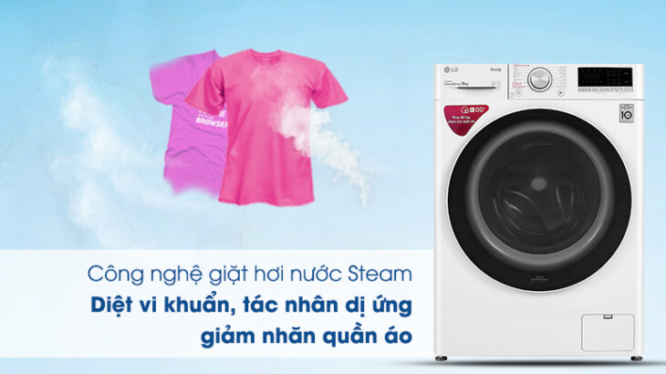 TrueSteam – Giặt hơi nước diệt khuẩn, giảm nhăn vượt trội
