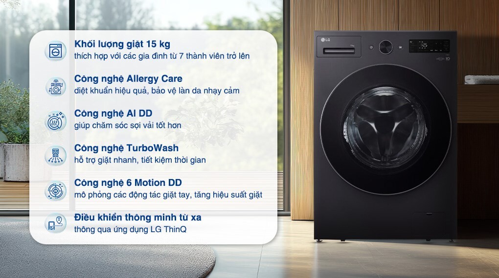 Giặt sạch tối ưu với công nghệ 6 Motion DD