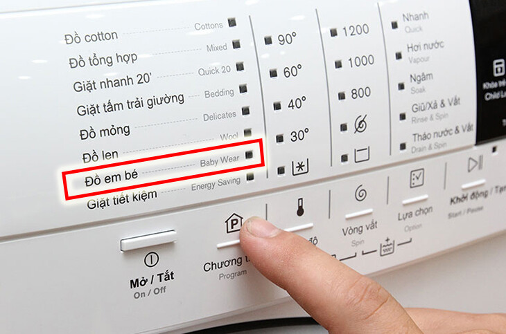 Chọn chế độ giặt phù hợp với từng loại quần áo