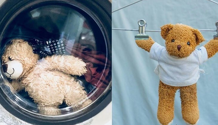 Lưu ý khi giặt gấu bông bằng máy