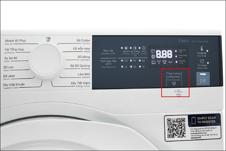 Cách Sử Dụng Tính Năng Tăng Cường Chống Nhăn Trên Máy Sấy Electrolux