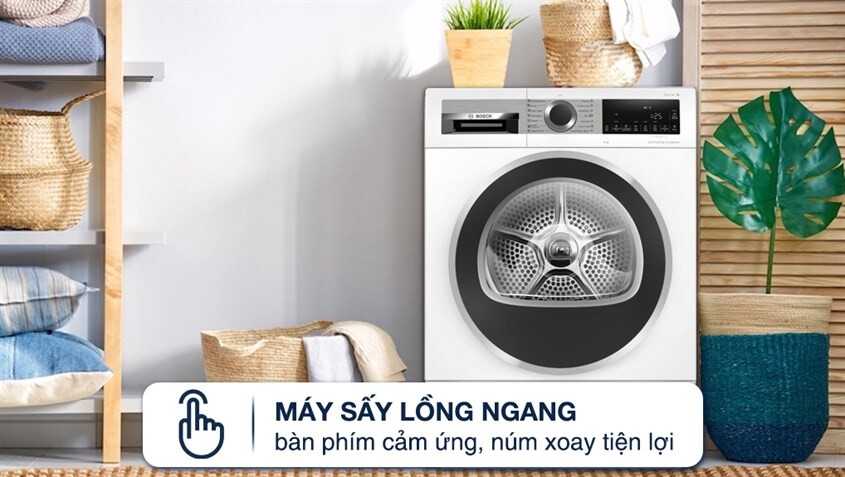 Thiết Kế Máy Sấy Quần Áo Bosch Sang Trọng, Bền Bỉ