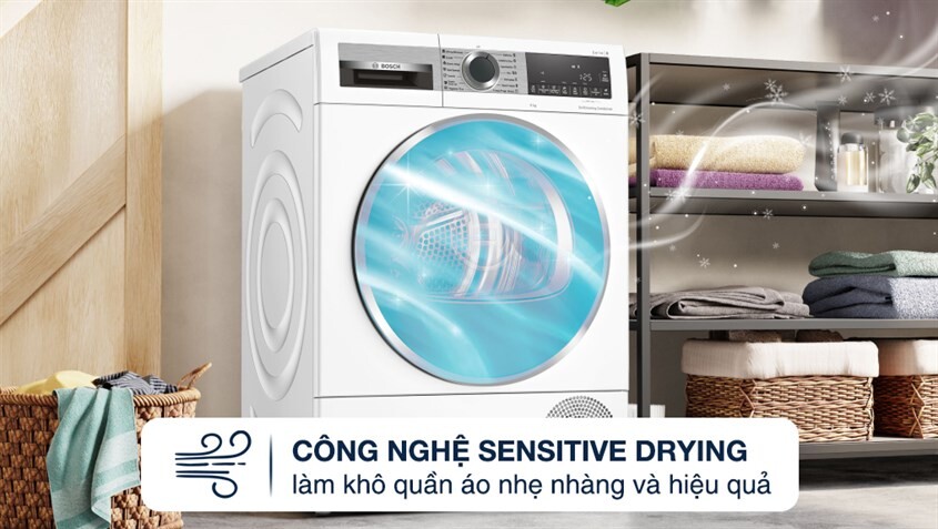 Công Nghệ Làm Sạch Và Sấy Thông Minh Trên Máy Sấy Bosch