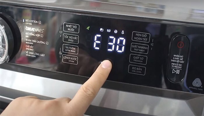 Lỗi E30 máy giặt Electrolux là gì?